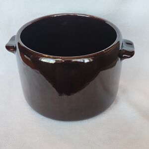 Vintage West Bend Bean Pot Brown Glazed Stoneware Crock USA MCM (No Lid)
